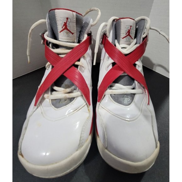 Nike Jordan's VIII 8 Retro, Youth Size 7 (US) Shoes (467808-101). Red and White. - Picture 8 of 8